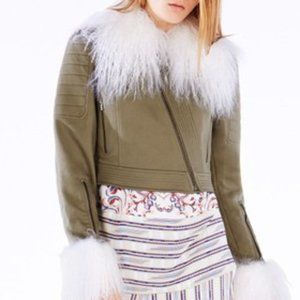 BCBGMAXAZRIA Runway Victor Mongolian Shearling Jacket